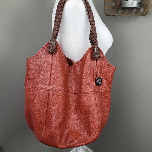 The Sak Handbags - The Sak Indio Sierra Tote Brown Red Leather Large Hobo Bag